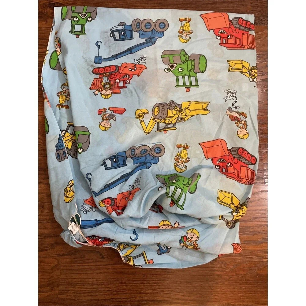 Vintage Bob the Builder Twin Bedding Lot – Comforter + Fitted Sheet – Y2K